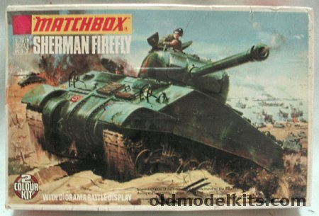 Matchbox 1/76 Sherman Firefly Tank with Diorama Display Base, PK-71 plastic model kit